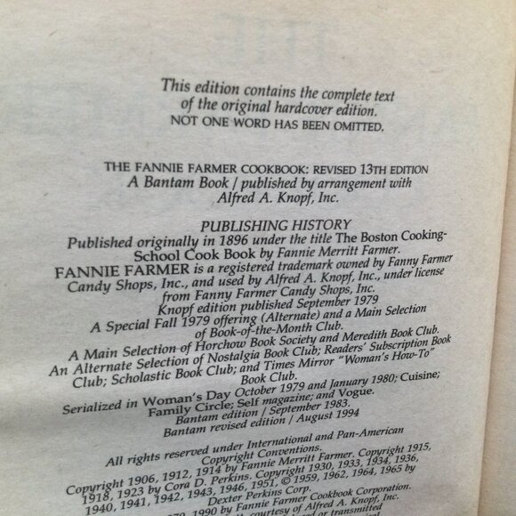 Fannie Farmer CookBook: Traditiona Good Cooking -Every Recipe you will ever need - Picture 3 of 10